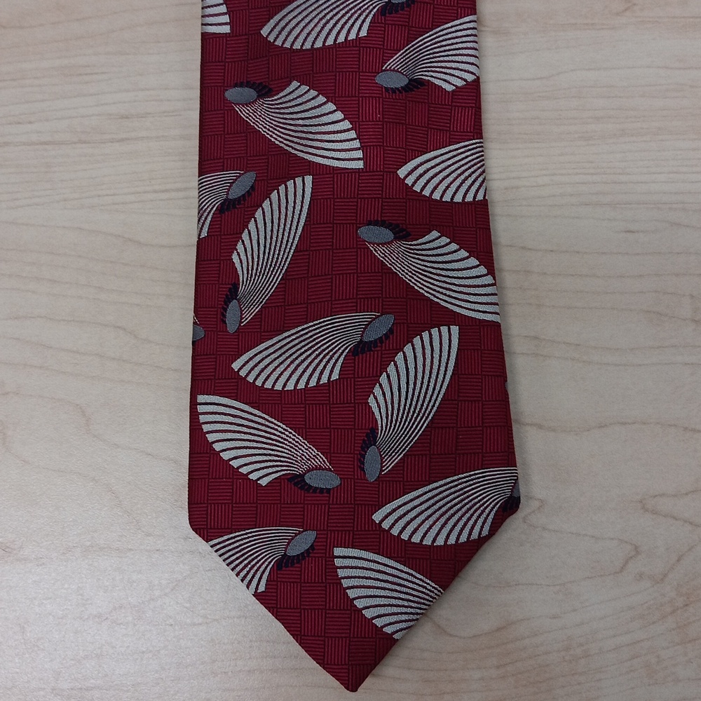 Robert Talbott Red And Gray Patterned Tie - image 2